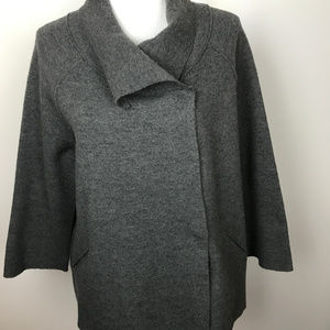 Eileen Fisher Sz S Gray 100% Wool Jacket
